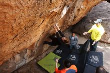 Bouldering in Hueco Tanks on 03/09/2019 with Blue Lizard Climbing and Yoga

Filename: SRM_20190309_1253590.jpg
Aperture: f/5.6
Shutter Speed: 1/200
Body: Canon EOS-1D Mark II
Lens: Canon EF 16-35mm f/2.8 L