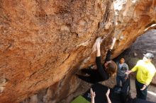 Bouldering in Hueco Tanks on 03/09/2019 with Blue Lizard Climbing and Yoga

Filename: SRM_20190309_1254110.jpg
Aperture: f/5.6
Shutter Speed: 1/250
Body: Canon EOS-1D Mark II
Lens: Canon EF 16-35mm f/2.8 L