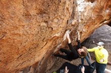 Bouldering in Hueco Tanks on 03/09/2019 with Blue Lizard Climbing and Yoga

Filename: SRM_20190309_1254150.jpg
Aperture: f/5.6
Shutter Speed: 1/200
Body: Canon EOS-1D Mark II
Lens: Canon EF 16-35mm f/2.8 L