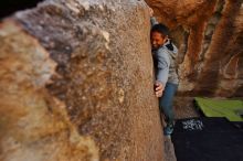 Bouldering in Hueco Tanks on 03/09/2019 with Blue Lizard Climbing and Yoga

Filename: SRM_20190309_1315440.jpg
Aperture: f/5.6
Shutter Speed: 1/320
Body: Canon EOS-1D Mark II
Lens: Canon EF 16-35mm f/2.8 L