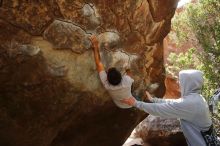 Bouldering in Hueco Tanks on 03/09/2019 with Blue Lizard Climbing and Yoga

Filename: SRM_20190309_1327420.jpg
Aperture: f/5.6
Shutter Speed: 1/200
Body: Canon EOS-1D Mark II
Lens: Canon EF 16-35mm f/2.8 L