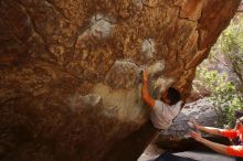 Bouldering in Hueco Tanks on 03/09/2019 with Blue Lizard Climbing and Yoga

Filename: SRM_20190309_1335220.jpg
Aperture: f/5.6
Shutter Speed: 1/250
Body: Canon EOS-1D Mark II
Lens: Canon EF 16-35mm f/2.8 L