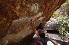 Bouldering in Hueco Tanks on 03/09/2019 with Blue Lizard Climbing and Yoga

Filename: SRM_20190309_1344510.jpg
Aperture: f/5.6
Shutter Speed: 1/250
Body: Canon EOS-1D Mark II
Lens: Canon EF 16-35mm f/2.8 L