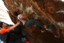 Bouldering in Hueco Tanks on 03/09/2019 with Blue Lizard Climbing and Yoga

Filename: SRM_20190309_1348000.jpg
Aperture: f/5.6
Shutter Speed: 1/160
Body: Canon EOS-1D Mark II
Lens: Canon EF 16-35mm f/2.8 L