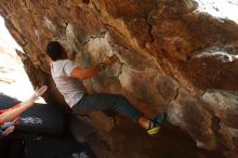 Bouldering in Hueco Tanks on 03/09/2019 with Blue Lizard Climbing and Yoga

Filename: SRM_20190309_1348090.jpg
Aperture: f/5.6
Shutter Speed: 1/160
Body: Canon EOS-1D Mark II
Lens: Canon EF 16-35mm f/2.8 L