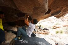 Bouldering in Hueco Tanks on 03/09/2019 with Blue Lizard Climbing and Yoga

Filename: SRM_20190309_1521440.jpg
Aperture: f/8.0
Shutter Speed: 1/250
Body: Canon EOS-1D Mark II
Lens: Canon EF 16-35mm f/2.8 L