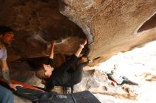 Bouldering in Hueco Tanks on 03/09/2019 with Blue Lizard Climbing and Yoga

Filename: SRM_20190309_1524310.jpg
Aperture: f/7.1
Shutter Speed: 1/250
Body: Canon EOS-1D Mark II
Lens: Canon EF 16-35mm f/2.8 L