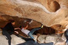 Bouldering in Hueco Tanks on 03/09/2019 with Blue Lizard Climbing and Yoga

Filename: SRM_20190309_1527051.jpg
Aperture: f/5.6
Shutter Speed: 1/250
Body: Canon EOS-1D Mark II
Lens: Canon EF 16-35mm f/2.8 L