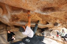 Bouldering in Hueco Tanks on 03/09/2019 with Blue Lizard Climbing and Yoga

Filename: SRM_20190309_1527360.jpg
Aperture: f/6.3
Shutter Speed: 1/250
Body: Canon EOS-1D Mark II
Lens: Canon EF 16-35mm f/2.8 L