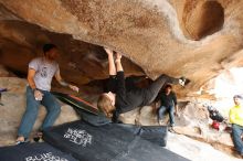 Bouldering in Hueco Tanks on 03/09/2019 with Blue Lizard Climbing and Yoga

Filename: SRM_20190309_1530530.jpg
Aperture: f/5.6
Shutter Speed: 1/250
Body: Canon EOS-1D Mark II
Lens: Canon EF 16-35mm f/2.8 L