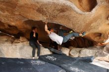 Bouldering in Hueco Tanks on 03/09/2019 with Blue Lizard Climbing and Yoga

Filename: SRM_20190309_1537320.jpg
Aperture: f/5.6
Shutter Speed: 1/250
Body: Canon EOS-1D Mark II
Lens: Canon EF 16-35mm f/2.8 L