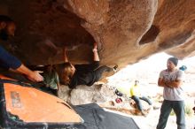 Bouldering in Hueco Tanks on 03/09/2019 with Blue Lizard Climbing and Yoga

Filename: SRM_20190309_1549070.jpg
Aperture: f/5.6
Shutter Speed: 1/250
Body: Canon EOS-1D Mark II
Lens: Canon EF 16-35mm f/2.8 L