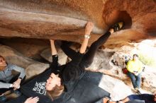 Bouldering in Hueco Tanks on 03/09/2019 with Blue Lizard Climbing and Yoga

Filename: SRM_20190309_1606540.jpg
Aperture: f/5.6
Shutter Speed: 1/160
Body: Canon EOS-1D Mark II
Lens: Canon EF 16-35mm f/2.8 L