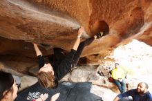 Bouldering in Hueco Tanks on 03/09/2019 with Blue Lizard Climbing and Yoga

Filename: SRM_20190309_1606580.jpg
Aperture: f/5.6
Shutter Speed: 1/160
Body: Canon EOS-1D Mark II
Lens: Canon EF 16-35mm f/2.8 L