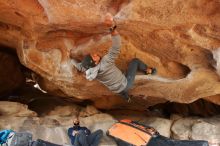 Bouldering in Hueco Tanks on 03/09/2019 with Blue Lizard Climbing and Yoga

Filename: SRM_20190309_1614480.jpg
Aperture: f/5.6
Shutter Speed: 1/160
Body: Canon EOS-1D Mark II
Lens: Canon EF 16-35mm f/2.8 L