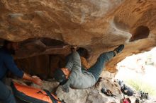 Bouldering in Hueco Tanks on 03/09/2019 with Blue Lizard Climbing and Yoga

Filename: SRM_20190309_1620570.jpg
Aperture: f/4.0
Shutter Speed: 1/320
Body: Canon EOS-1D Mark II
Lens: Canon EF 50mm f/1.8 II