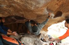 Bouldering in Hueco Tanks on 03/09/2019 with Blue Lizard Climbing and Yoga

Filename: SRM_20190309_1621000.jpg
Aperture: f/4.0
Shutter Speed: 1/320
Body: Canon EOS-1D Mark II
Lens: Canon EF 50mm f/1.8 II