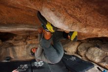 Bouldering in Hueco Tanks on 03/09/2019 with Blue Lizard Climbing and Yoga

Filename: SRM_20190309_1653350.jpg
Aperture: f/5.6
Shutter Speed: 1/200
Body: Canon EOS-1D Mark II
Lens: Canon EF 16-35mm f/2.8 L
