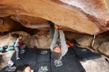 Bouldering in Hueco Tanks on 03/09/2019 with Blue Lizard Climbing and Yoga

Filename: SRM_20190309_1653560.jpg
Aperture: f/5.6
Shutter Speed: 1/200
Body: Canon EOS-1D Mark II
Lens: Canon EF 16-35mm f/2.8 L