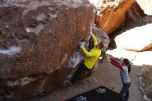 Bouldering in Hueco Tanks on 03/09/2019 with Blue Lizard Climbing and Yoga

Filename: SRM_20190309_1044240.jpg
Aperture: f/5.6
Shutter Speed: 1/160
Body: Canon EOS-1D Mark II
Lens: Canon EF 16-35mm f/2.8 L