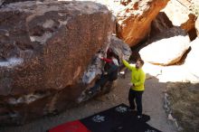 Bouldering in Hueco Tanks on 03/09/2019 with Blue Lizard Climbing and Yoga

Filename: SRM_20190309_1047580.jpg
Aperture: f/5.6
Shutter Speed: 1/200
Body: Canon EOS-1D Mark II
Lens: Canon EF 16-35mm f/2.8 L