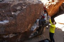 Bouldering in Hueco Tanks on 03/09/2019 with Blue Lizard Climbing and Yoga

Filename: SRM_20190309_1048210.jpg
Aperture: f/5.6
Shutter Speed: 1/200
Body: Canon EOS-1D Mark II
Lens: Canon EF 16-35mm f/2.8 L