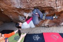 Bouldering in Hueco Tanks on 03/09/2019 with Blue Lizard Climbing and Yoga

Filename: SRM_20190309_1108320.jpg
Aperture: f/5.6
Shutter Speed: 1/160
Body: Canon EOS-1D Mark II
Lens: Canon EF 16-35mm f/2.8 L
