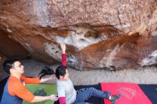Bouldering in Hueco Tanks on 03/09/2019 with Blue Lizard Climbing and Yoga

Filename: SRM_20190309_1108400.jpg
Aperture: f/5.6
Shutter Speed: 1/160
Body: Canon EOS-1D Mark II
Lens: Canon EF 16-35mm f/2.8 L