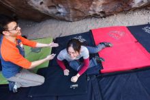 Bouldering in Hueco Tanks on 03/09/2019 with Blue Lizard Climbing and Yoga

Filename: SRM_20190309_1108401.jpg
Aperture: f/5.6
Shutter Speed: 1/200
Body: Canon EOS-1D Mark II
Lens: Canon EF 16-35mm f/2.8 L