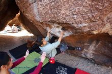 Bouldering in Hueco Tanks on 03/09/2019 with Blue Lizard Climbing and Yoga

Filename: SRM_20190309_1114450.jpg
Aperture: f/4.0
Shutter Speed: 1/400
Body: Canon EOS-1D Mark II
Lens: Canon EF 16-35mm f/2.8 L