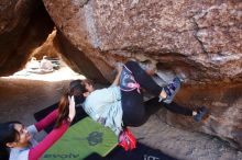 Bouldering in Hueco Tanks on 03/09/2019 with Blue Lizard Climbing and Yoga

Filename: SRM_20190309_1115070.jpg
Aperture: f/4.0
Shutter Speed: 1/400
Body: Canon EOS-1D Mark II
Lens: Canon EF 16-35mm f/2.8 L
