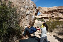 Bouldering in Hueco Tanks on 03/09/2019 with Blue Lizard Climbing and Yoga

Filename: SRM_20190309_1127280.jpg
Aperture: f/4.0
Shutter Speed: 1/1250
Body: Canon EOS-1D Mark II
Lens: Canon EF 16-35mm f/2.8 L