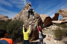 Bouldering in Hueco Tanks on 03/09/2019 with Blue Lizard Climbing and Yoga

Filename: SRM_20190309_1137541.jpg
Aperture: f/5.6
Shutter Speed: 1/6400
Body: Canon EOS-1D Mark II
Lens: Canon EF 16-35mm f/2.8 L