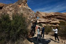 Bouldering in Hueco Tanks on 03/09/2019 with Blue Lizard Climbing and Yoga

Filename: SRM_20190309_1141070.jpg
Aperture: f/5.6
Shutter Speed: 1/1250
Body: Canon EOS-1D Mark II
Lens: Canon EF 16-35mm f/2.8 L