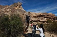 Bouldering in Hueco Tanks on 03/09/2019 with Blue Lizard Climbing and Yoga

Filename: SRM_20190309_1141300.jpg
Aperture: f/5.6
Shutter Speed: 1/1250
Body: Canon EOS-1D Mark II
Lens: Canon EF 16-35mm f/2.8 L