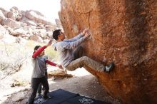Bouldering in Hueco Tanks on 03/09/2019 with Blue Lizard Climbing and Yoga

Filename: SRM_20190309_1158170.jpg
Aperture: f/5.6
Shutter Speed: 1/200
Body: Canon EOS-1D Mark II
Lens: Canon EF 16-35mm f/2.8 L
