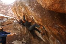 Bouldering in Hueco Tanks on 03/09/2019 with Blue Lizard Climbing and Yoga

Filename: SRM_20190309_1207250.jpg
Aperture: f/5.6
Shutter Speed: 1/400
Body: Canon EOS-1D Mark II
Lens: Canon EF 16-35mm f/2.8 L