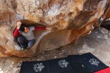 Bouldering in Hueco Tanks on 03/09/2019 with Blue Lizard Climbing and Yoga

Filename: SRM_20190309_1215530.jpg
Aperture: f/5.6
Shutter Speed: 1/320
Body: Canon EOS-1D Mark II
Lens: Canon EF 16-35mm f/2.8 L