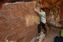 Bouldering in Hueco Tanks on 03/09/2019 with Blue Lizard Climbing and Yoga

Filename: SRM_20190309_1217480.jpg
Aperture: f/5.6
Shutter Speed: 1/200
Body: Canon EOS-1D Mark II
Lens: Canon EF 16-35mm f/2.8 L