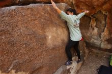Bouldering in Hueco Tanks on 03/09/2019 with Blue Lizard Climbing and Yoga

Filename: SRM_20190309_1217520.jpg
Aperture: f/5.6
Shutter Speed: 1/200
Body: Canon EOS-1D Mark II
Lens: Canon EF 16-35mm f/2.8 L