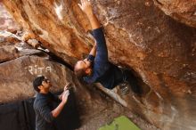 Bouldering in Hueco Tanks on 03/09/2019 with Blue Lizard Climbing and Yoga

Filename: SRM_20190309_1223130.jpg
Aperture: f/5.6
Shutter Speed: 1/320
Body: Canon EOS-1D Mark II
Lens: Canon EF 16-35mm f/2.8 L