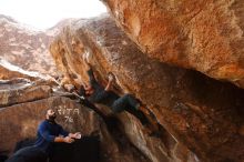 Bouldering in Hueco Tanks on 03/09/2019 with Blue Lizard Climbing and Yoga

Filename: SRM_20190309_1224280.jpg
Aperture: f/5.6
Shutter Speed: 1/400
Body: Canon EOS-1D Mark II
Lens: Canon EF 16-35mm f/2.8 L