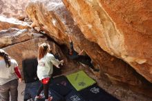 Bouldering in Hueco Tanks on 03/09/2019 with Blue Lizard Climbing and Yoga

Filename: SRM_20190309_1231570.jpg
Aperture: f/5.6
Shutter Speed: 1/200
Body: Canon EOS-1D Mark II
Lens: Canon EF 16-35mm f/2.8 L