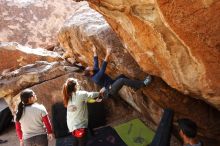 Bouldering in Hueco Tanks on 03/09/2019 with Blue Lizard Climbing and Yoga

Filename: SRM_20190309_1232440.jpg
Aperture: f/5.6
Shutter Speed: 1/250
Body: Canon EOS-1D Mark II
Lens: Canon EF 16-35mm f/2.8 L