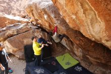 Bouldering in Hueco Tanks on 03/09/2019 with Blue Lizard Climbing and Yoga

Filename: SRM_20190309_1233350.jpg
Aperture: f/5.6
Shutter Speed: 1/200
Body: Canon EOS-1D Mark II
Lens: Canon EF 16-35mm f/2.8 L