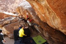 Bouldering in Hueco Tanks on 03/09/2019 with Blue Lizard Climbing and Yoga

Filename: SRM_20190309_1233410.jpg
Aperture: f/5.6
Shutter Speed: 1/250
Body: Canon EOS-1D Mark II
Lens: Canon EF 16-35mm f/2.8 L