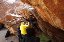 Bouldering in Hueco Tanks on 03/09/2019 with Blue Lizard Climbing and Yoga

Filename: SRM_20190309_1235330.jpg
Aperture: f/5.6
Shutter Speed: 1/320
Body: Canon EOS-1D Mark II
Lens: Canon EF 16-35mm f/2.8 L