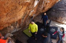 Bouldering in Hueco Tanks on 03/09/2019 with Blue Lizard Climbing and Yoga

Filename: SRM_20190309_1246330.jpg
Aperture: f/5.6
Shutter Speed: 1/250
Body: Canon EOS-1D Mark II
Lens: Canon EF 16-35mm f/2.8 L