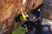 Bouldering in Hueco Tanks on 03/09/2019 with Blue Lizard Climbing and Yoga

Filename: SRM_20190309_1247270.jpg
Aperture: f/5.6
Shutter Speed: 1/200
Body: Canon EOS-1D Mark II
Lens: Canon EF 16-35mm f/2.8 L