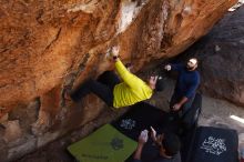 Bouldering in Hueco Tanks on 03/09/2019 with Blue Lizard Climbing and Yoga

Filename: SRM_20190309_1247340.jpg
Aperture: f/5.6
Shutter Speed: 1/250
Body: Canon EOS-1D Mark II
Lens: Canon EF 16-35mm f/2.8 L